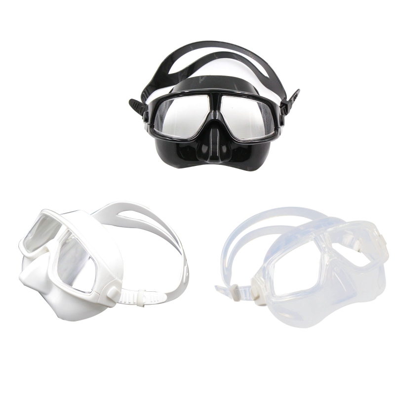 Freediving Mask Set - Wide View Snorkel Mask Anti-fog Tempered