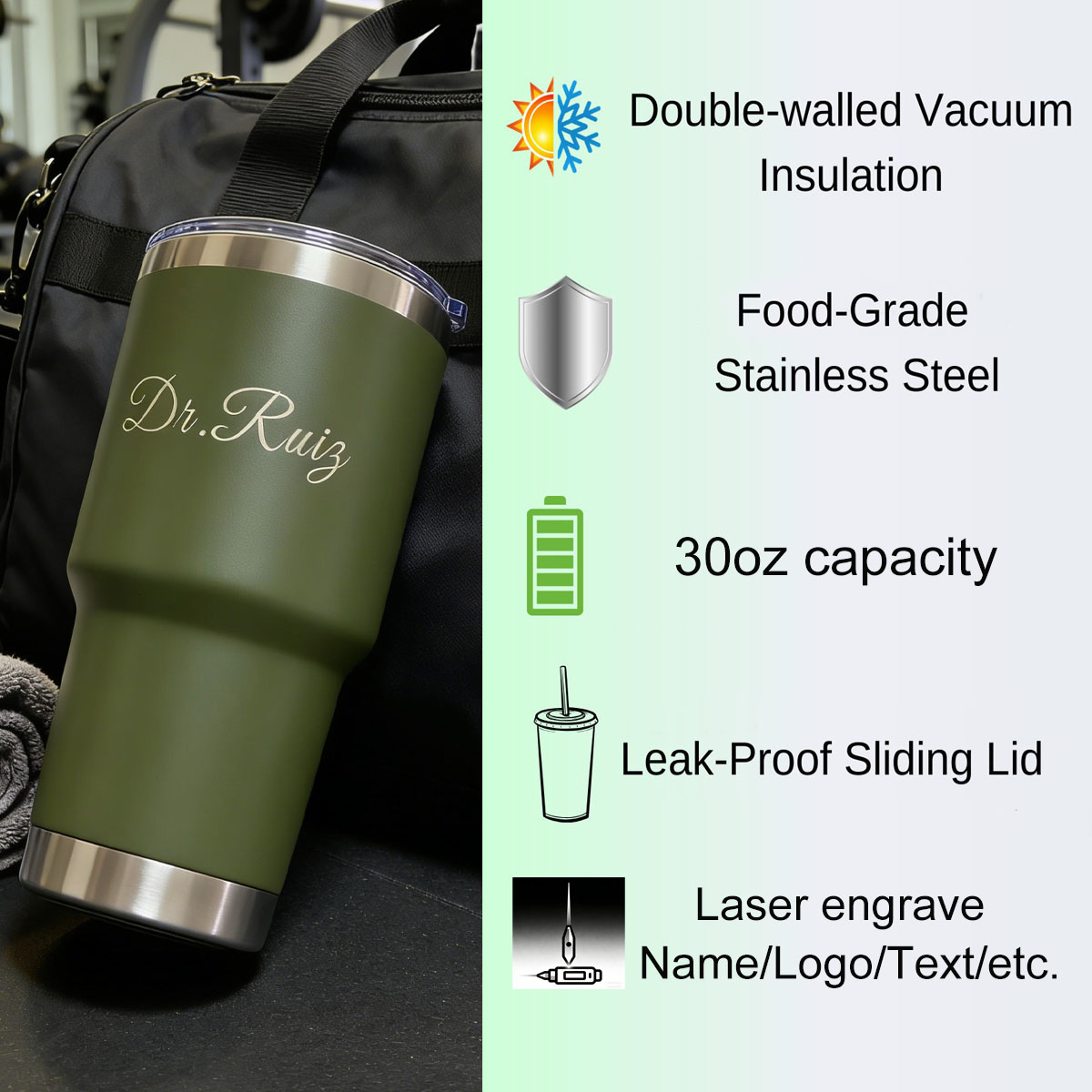 Custom Personalized 30 oz Vacu - Aquatic Gym review and price