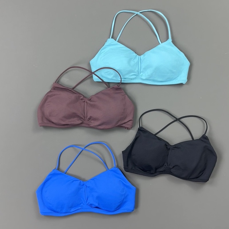HISTELLO Front Ruched Cross Ba - Aquatic Sports Bra review and price