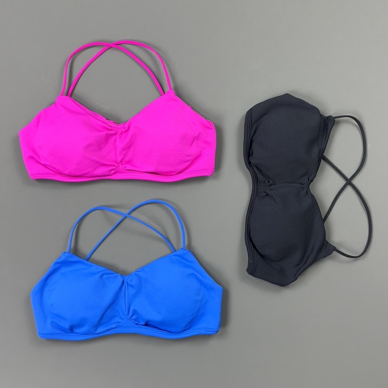 HISTELLO Front Ruched Cross Ba - Aquatic Sports Bra review and price