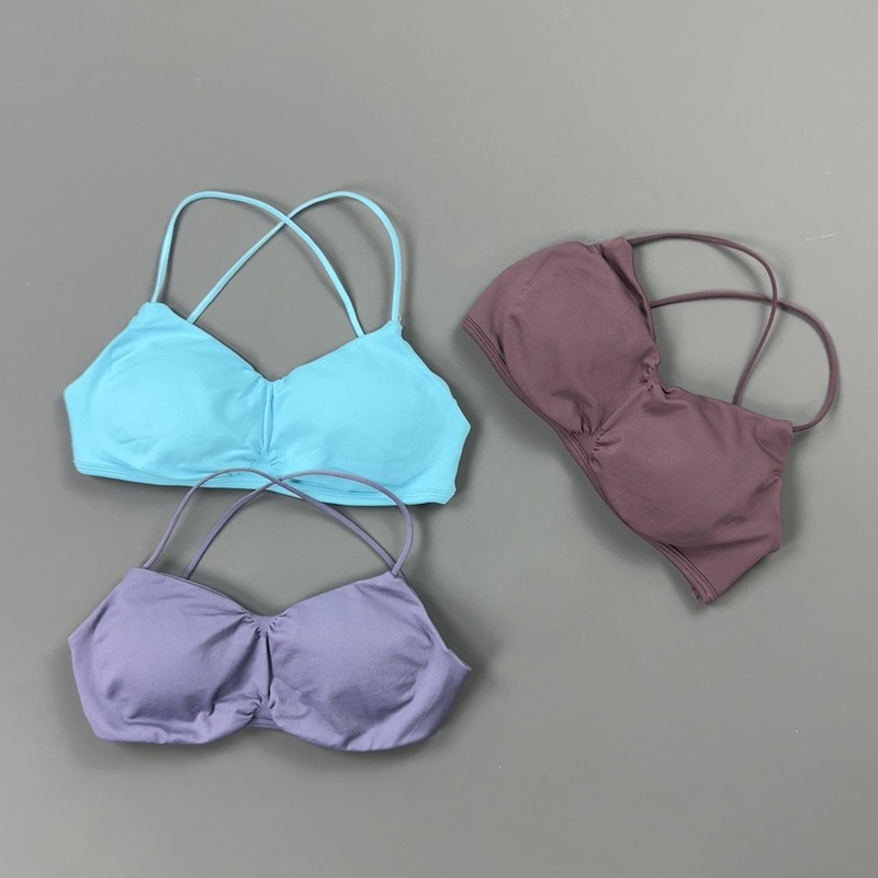 HISTELLO Front Ruched Cross Ba - Aquatic Sports Bra review and price