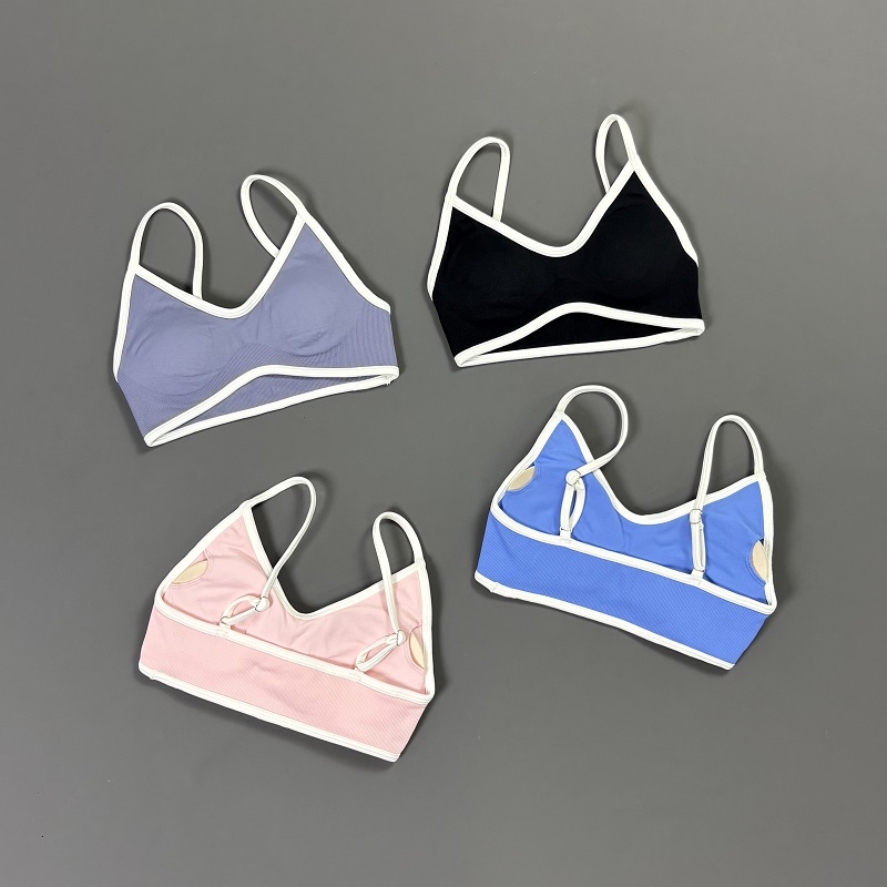 Women Contrastline Yoga Bra V  - Aquatic Sports Bra review and price